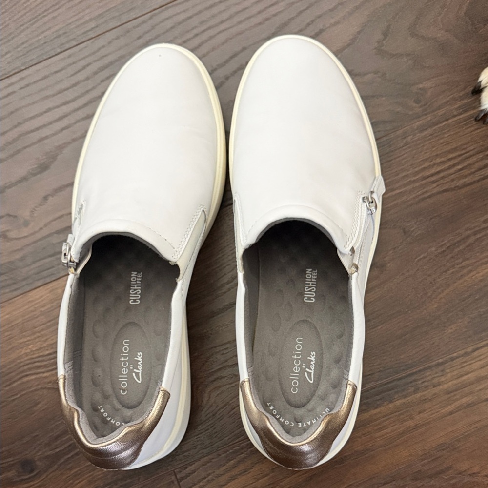 Clarks Women's White Sneakers